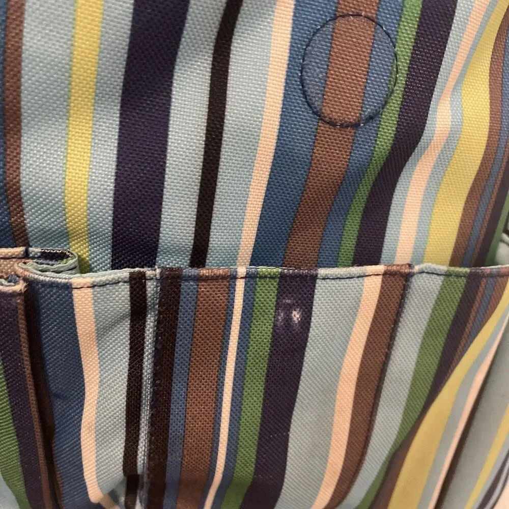 Skip Hop Baby Diaper Bag Unisex Blue Brown Stripes Dad Bag See